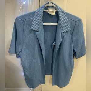 Blue Short Sleeve Button Up